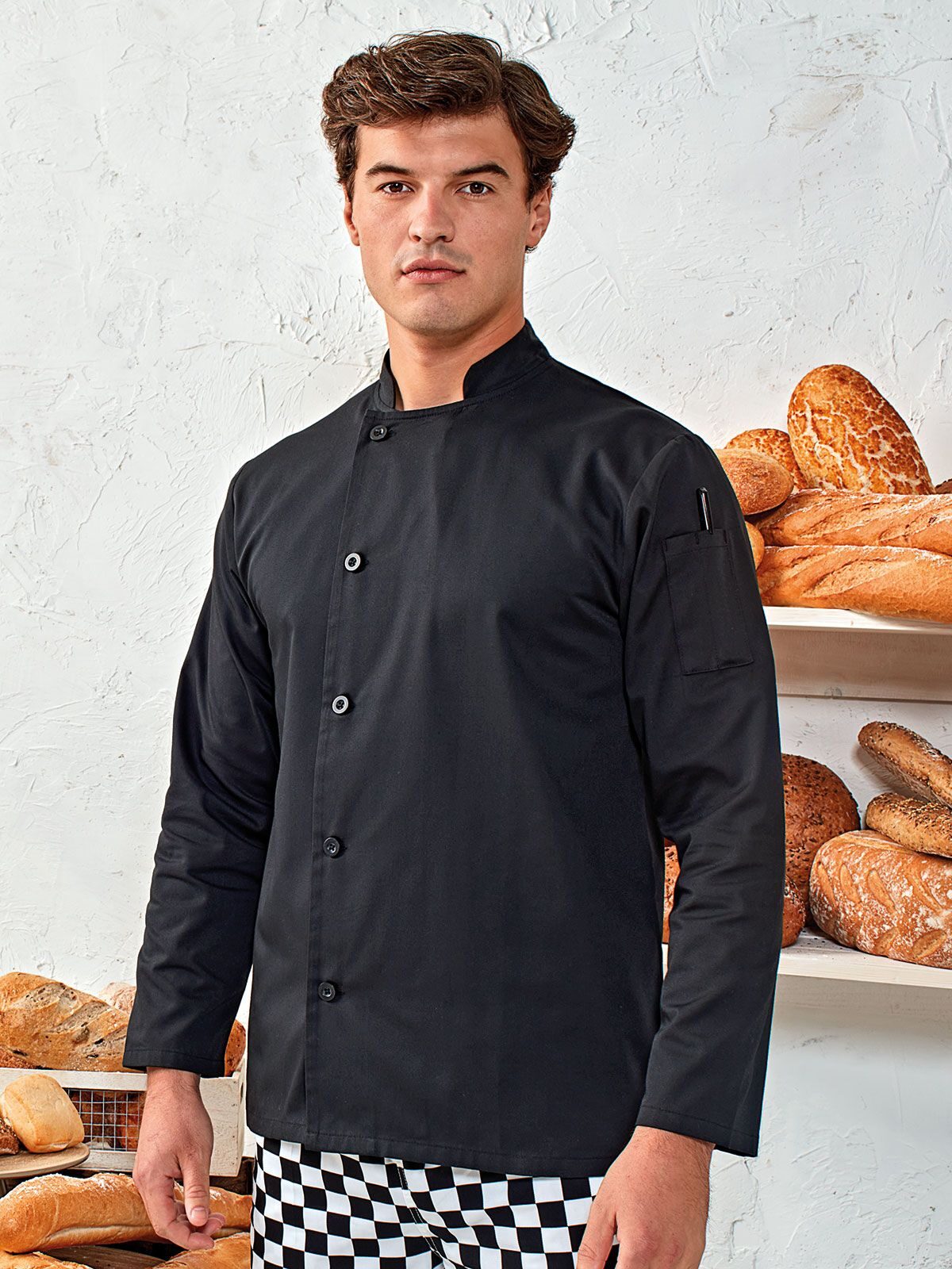 Essentielle Kochjacke mit langen Ärmeln