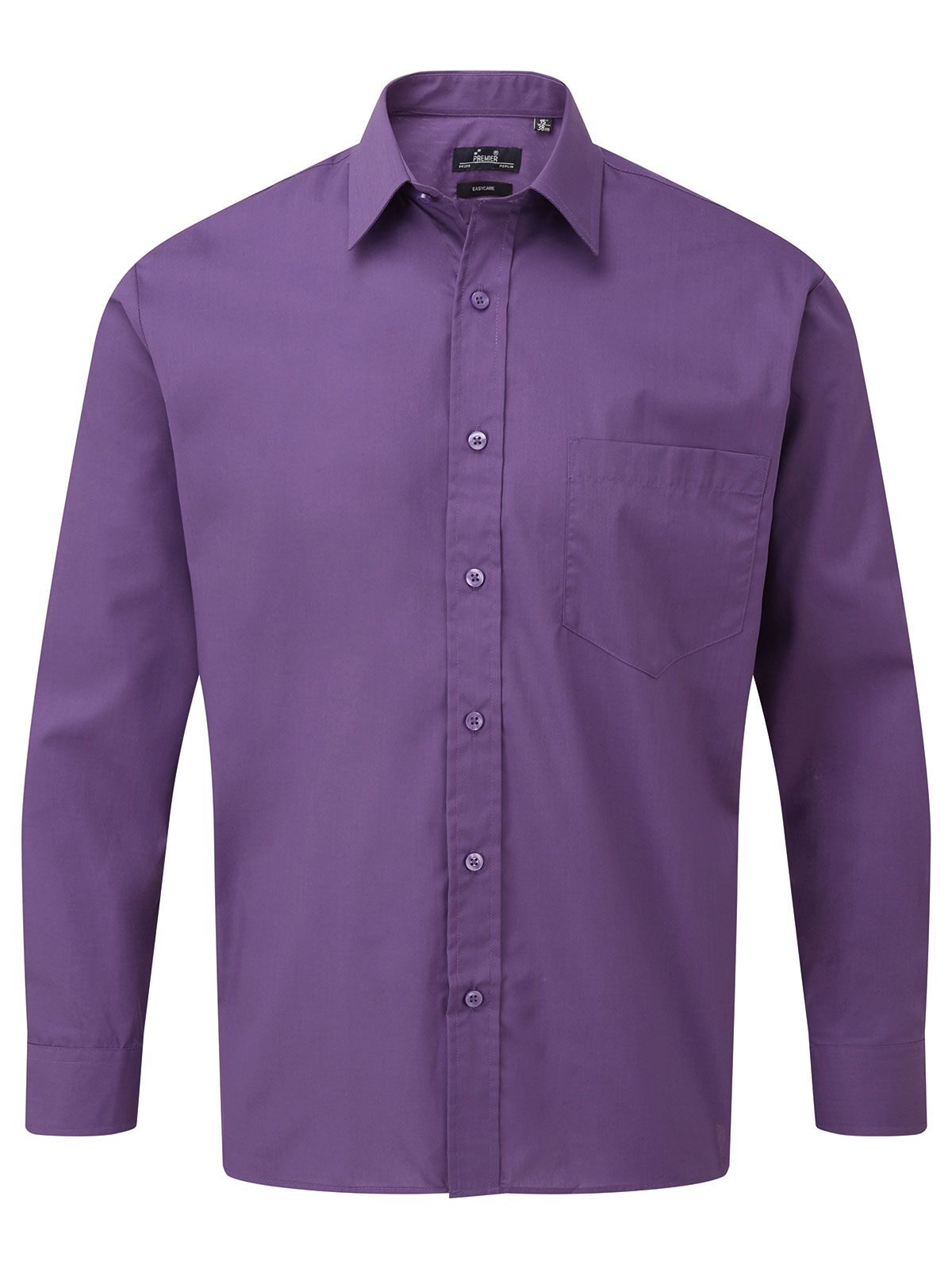 Herren-Popeline-Langarmhemd - PURP - Lila