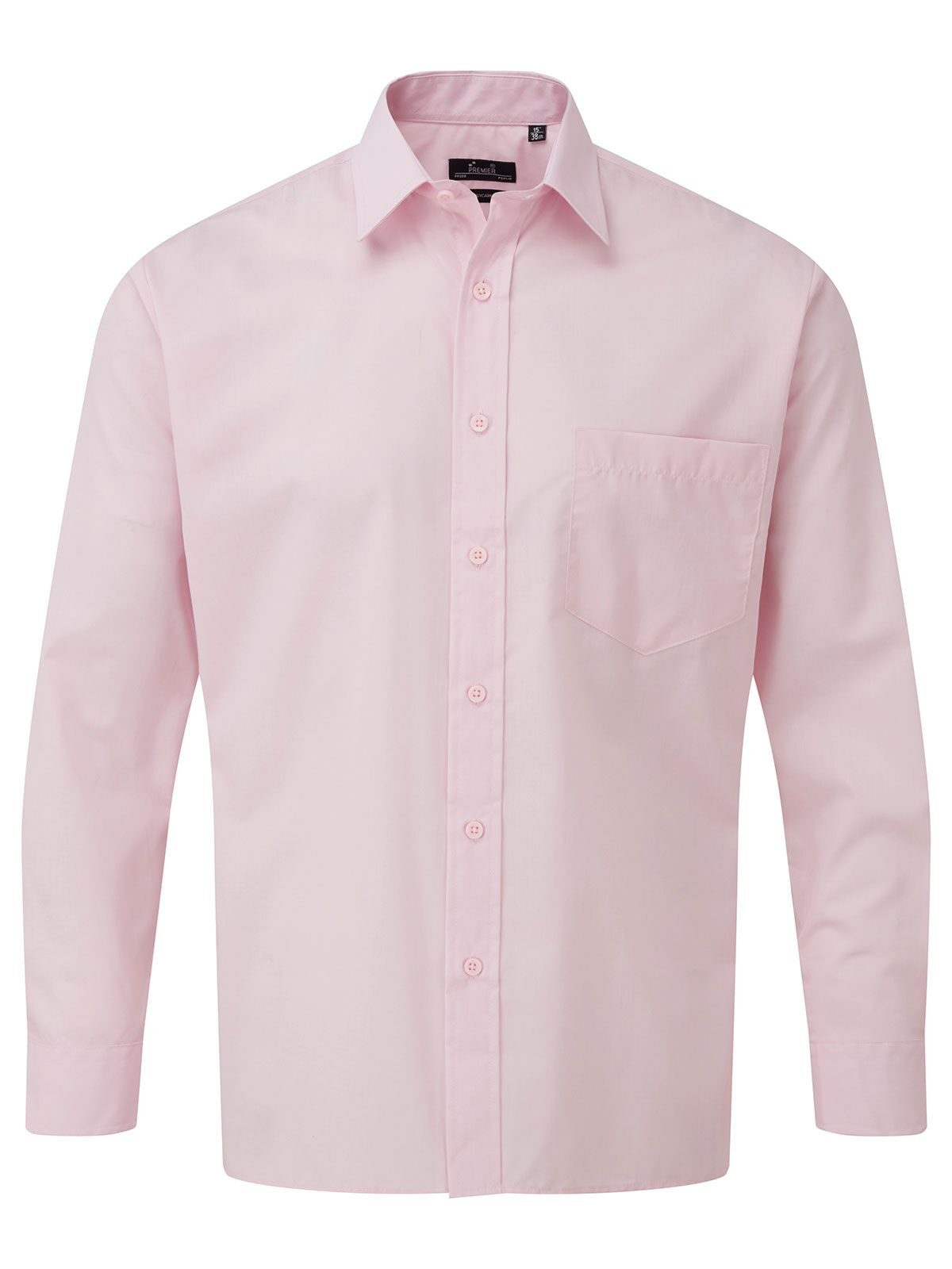 Herren-Popeline-Langarmhemd - PINK - Rosa