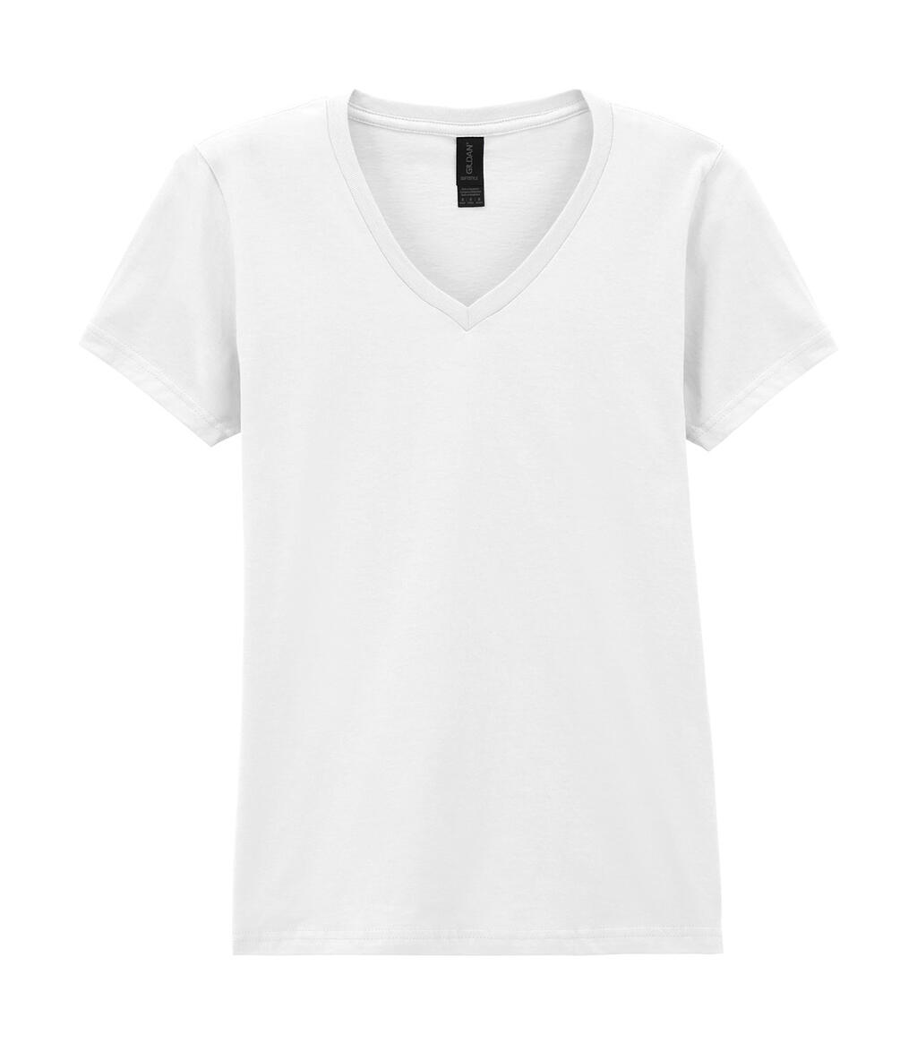 Softstyle® Damen-T-Shirt mit V-Ausschnitt - 30 - Weiß