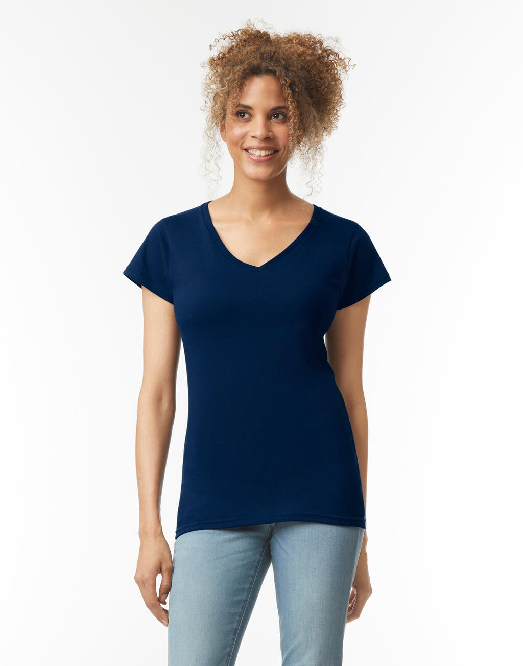 Softstyle® Damen-T-Shirt mit V-Ausschnitt - 40 - Rot