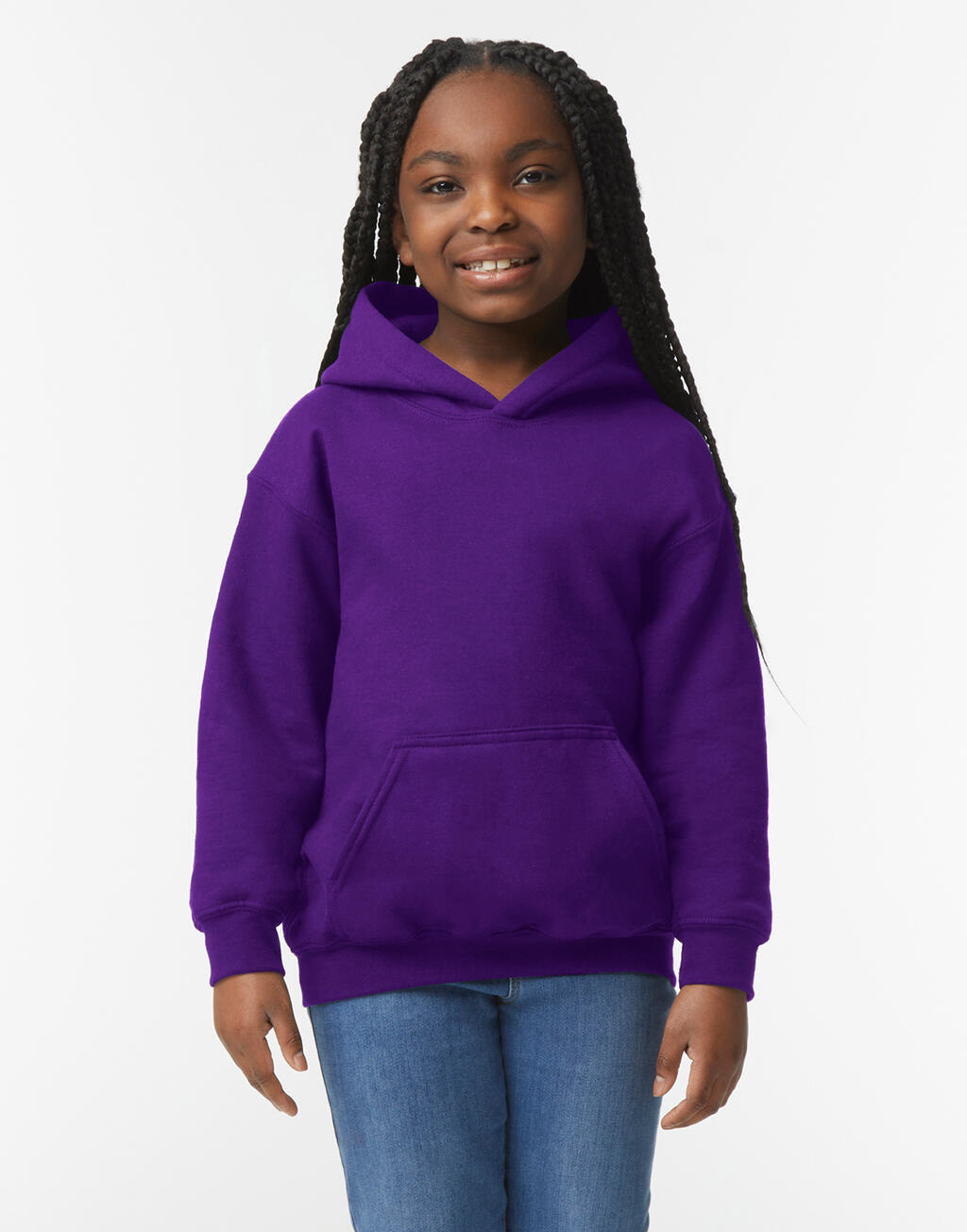 Kapuzenpullover für Kinder und Jugendliche aus schwerem Mischgewebe - 23F - Fan Charcoal Heather