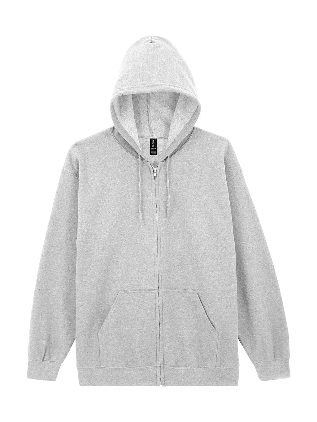 Heavy Blend™ Kapuzenpullover für Erwachsene mit durchgehendem Reißverschluss - 93 - Aschgrau (Heather)