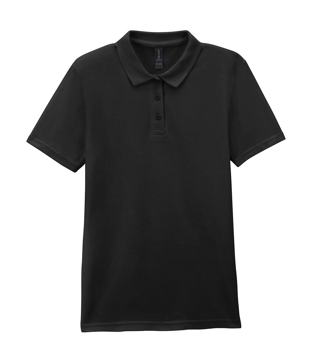 Softstyle® Damen-Piqué-Polo - 36 - Schwarz